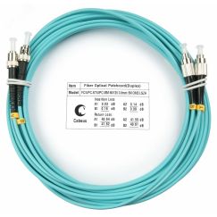 Шнур оптический duplex 5м FC-ST 50/125 мм OM3 LSZH Cabeus FOP-50-FC-ST-5m