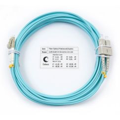 Шнур оптический duplex 5м LC-SC 50/125 мм OM3 LSZH Cabeus FOP-50-LC-SC-5m