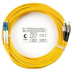 Шнур оптический duplex 10м LC-FC 9/125 sm LSZH Cabeus FOP(d)-9-LC-FC-10m