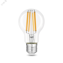 Лампа светодиодная филаментная LED 20 Вт 1800 лм 2700К AC185-265В E27 А60 (груша) теплая Black Filament Gauss 102902120