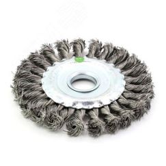 Щетка дисковая жгутовая Д125x13x22,2, ворс нерж сталь 0,50 (13-031) EuroBrush EB-DSS4