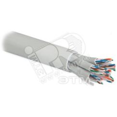 Витая пара. неэкранированная U/UTP. категория 5. 24 пары (4 пары (24 AWG)х6). одножильный (solid). каждый 4х парник - LSZH оболочка. LSZH нг(C)-HF. –2 Hyperline 46947