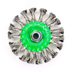 Щетка дисковая жгутовая Д115x13xM14, ворс нерж сталь 0,50 (13-047) EuroBrush EB-DSS8