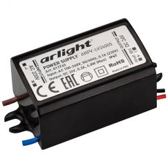 Блок питания ARPV-LV24005 (24V, 0.2A, 5W) (ARL, IP67 Пластик, 2 года) Arlight 011745