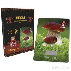 Весы кухонные электронные МА-037 до 7 кг, рисунок ''Грибы'' Матрена 007353