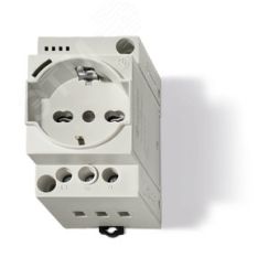 Розетка на DIN-рейку/МП с З/K LED-инд. 16A IP20 цвет серый FINDER 7U.00.8.230.0010