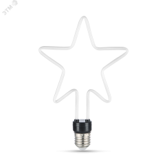 Лампа светодиодная филаментная LED 7 Вт 580 лм 2700К AC185-265В E27 Star теплая матовая колба Black Filament Gauss Gauss 1006802104