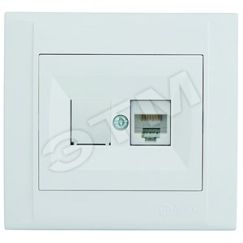 Defne Розетка компьютерная CAT5e + гнездо белая Makel 42001035