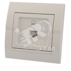 DERIY Розетка RJ45 белый Lezard 702-0202-139