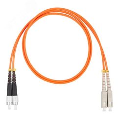 Шнур оптический коммутационный (патч-корд), SC-FC, дуплекс (duplex) OM2, нг(А)-HF, оранжевый, 5,0 м Datarex DR-221255