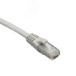 Патч-корд UTP 6 4x2 24AWG (7x0.2mm) Cu LSZH серый 5м СУПР 10-0170