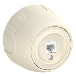 Розетка компьютерная 1xRJ45 кат.5e  Rotondo, цвет бежевый OneKeyElectro 7700887
