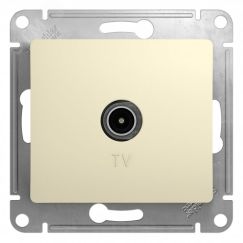 GLOSSA Розетка телевизионная TV в рамку 1дБ бежевая SE (Systeme) GSL000291