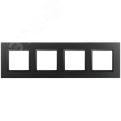 Рамка для розеток и выключателей Elegance 14-5014-05 Classic, на 4 поста, антрацит ЭРА Б0060590
