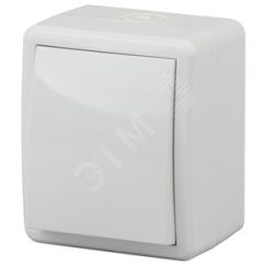 Выключатель с подсветкой IP54, 10АХ-250В, ОУ, Эра Эксперт, белый,11-1402-01 ЭРА Б0020671