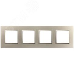 Рамка для розеток и выключателей Elegance 14-5014-04 Classic, на 4 поста, шампань ЭРА Б0060589