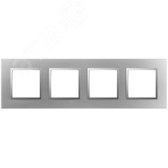 Рамка для розеток и выключателей Elegance 14-5014-03 Classic, на 4 поста, алюминий ЭРА Б0060588
