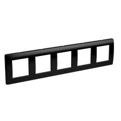 Рамка на 2+2+2+2+2 модуля (пятиместная), черная