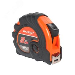 Рулетка MTP-8, ударопрочный корпус, обрезиненная, 8м Patriot 350005008