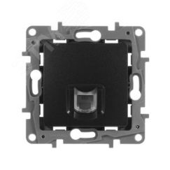ETIKA Розетка телефонная RJ11 антрацит Daccord/Legrand 672640