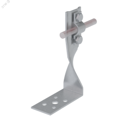 Угловой держатель болтовой скрученный для прутка D 5-10 мм H70 мм INOX304 КМ-профиль MA0170