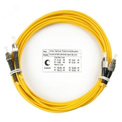 Шнур оптический duplex 7м FC-ST 9/125 sm LSZH Cabeus FOP(d)-9-FC-ST-7m