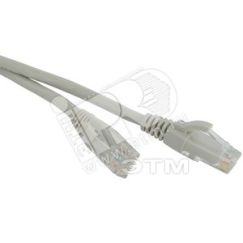 Патч-корд U/UTP категория 6a 10G LSZH серый (0.5м) Hyperline 222258
