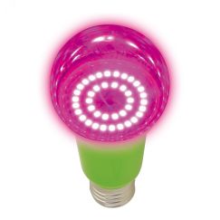 Лампа светодиодная для растений. LED-A60-15W/SPSB/E27/CL PLP30GR Форма A, прозрачная. Спектр для рассады и цветения. Картон. ТМ Uniel UL-00004582
