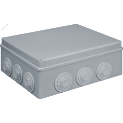 Коробка NSS-DB-240-190-90-12-GR распаячная открытого монтажа с мембранами 240х190х90 Navigator Group 93410