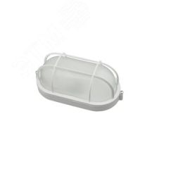 Светильник влагозащищенный под лампу Е27 UWL-O02 100W/E27 IP54 WHITE Овал/Решетка Uniel UL-00006774