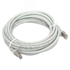 Патч-корд TERACOM PRO Cat.6 экран. FTP LSZH серый (5.0м) EKF TRP-6FTP-LSH-5M-GY