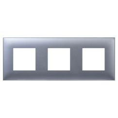 Рамка "Avanti", "Закаленная сталь", 3 поста (6 мод.)