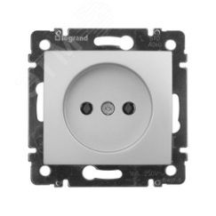 VALENA Розетка в рамку 16А алюминий Daccord/Legrand 770116