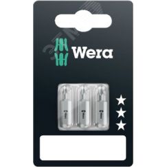 Бита 867/1 Z TORX SB вязкая твердость хвостовик 1/4 C 6.3 TX 10 x 25 мм 2 шт с держателем-еврослот WERA WE-073313