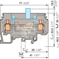 Клемма винтовая 6мм.кв. M6/8.ST3 TE Connectivity ОУЭО ENT1SNA115239R2200