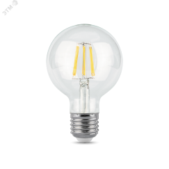 Лампа светодиодная филаментная LED 6 Вт 630 лм 2700К AC185-265В E27 шар G95 теплая  Black Filament Gauss Gauss 105802106