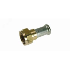 Муфта накидная гайка, плоское уплотнение, латунь пресс, 16x1/2 Henco 26P-16Z04