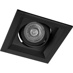 Светильник ИВО-50w G5.3 поворотный квадратный черный FERON DLT201