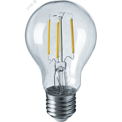 Лампа светодиодная LED 8вт Е27 диммируемая теплый FILAMENT Navigator Group 61623
