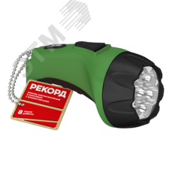 Фонарь аккумуляторный светодиодный РМ-0107 Green Рекорд 22538