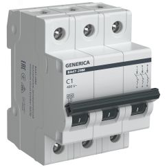 Автоматический выключатель ВА47-29М 3P 1А 4,5кА C GENERICA IEK MVA21-3-001-C-G