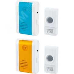 Звонок электрический HS-0106WP беспроводной HomeStar 103611