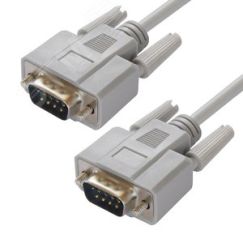 Кабель 0-модемный COM RS-232 9M на 9M, 1.8 м., серый Greenconnect GCR-DB902-1.8m