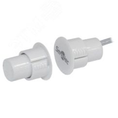 Датчик магнитоконтактный , НР, белый, врезной  зазор 35 мм Smartec ST-DM030NO-WT