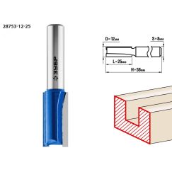 Фреза пазовая прямая 12x25мм, хвостовик 8мм ЗУБР 28753-12-25