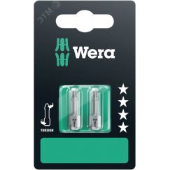 Бита торсионная 851/1 TZ PH SB вязкая твердость хвостовик 1/4 C 6.3 2 шт PH 1 x 25 мм с держателем-еврослот WERA WE-073323