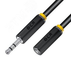 Удлинитель аудио Jack 3.5 мм М на Jack 3.5 мм F, 3 м., черный Greenconnect GCR-STM1114-3.0m