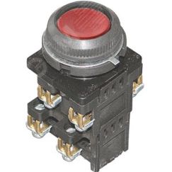 Кнопка КЕ-182/2, красный, 3з+1р, цилиндр, IP54, 10А, 660В Электротехник ET561463