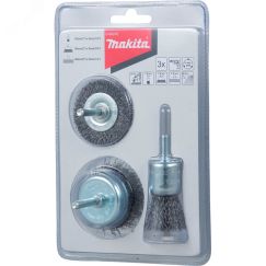 Набор щеток 3 шт., 1/4'' (50мм, 50мм, 25 мм) Makita D-66070