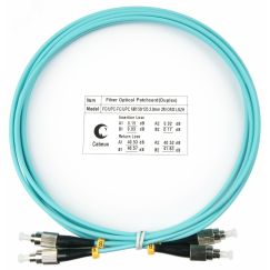 Шнур оптический duplex 2м FC-FC 50/125 мм OM3 LSZH Cabeus FOP-50-FC-FC-2m